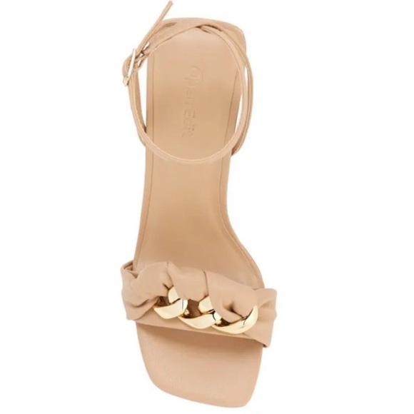 Nordstrom Shoes - Nordstrom Beige Heels with Gold Chain - New Without Box